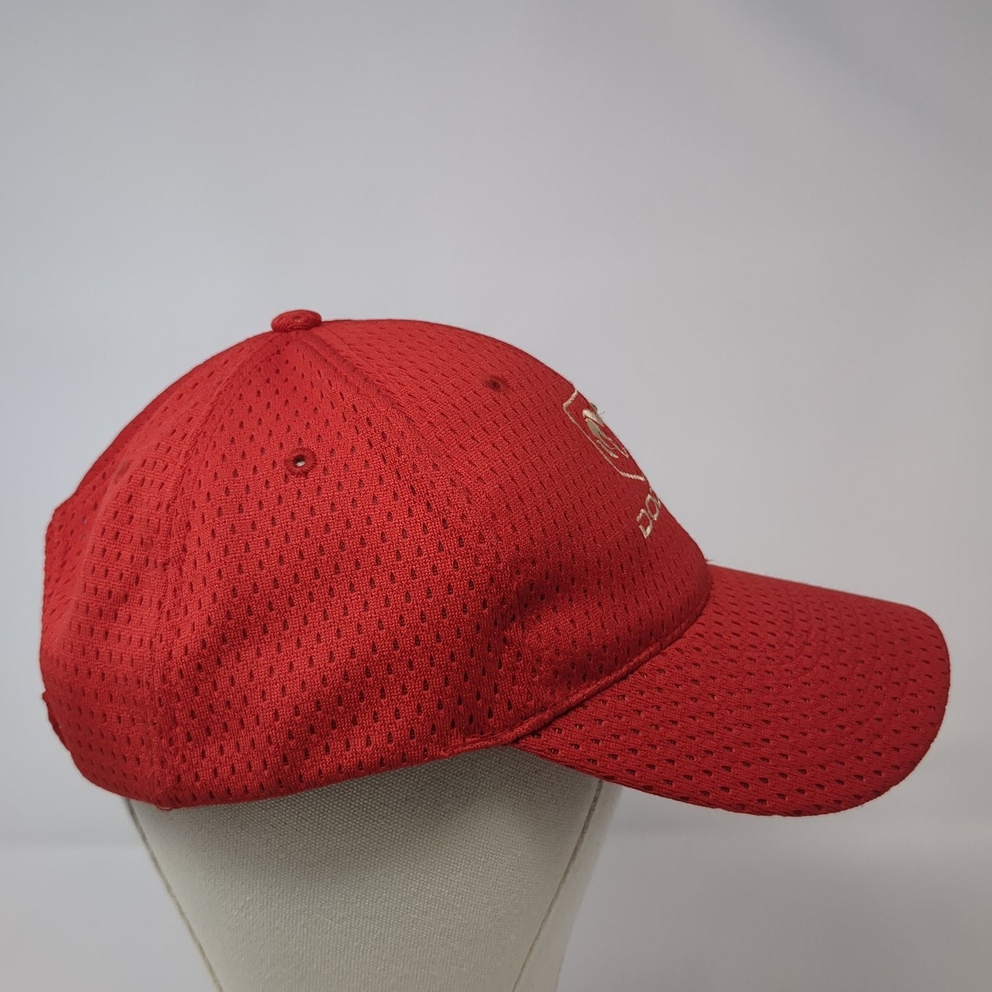 Dodge Strapback Hat Red One Size Adjustable Embroidered Logo Nissun