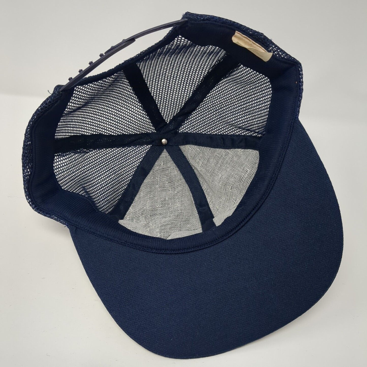 Captain Snapback Trucker Hat Blue One Size Adjustable Embroidered Mesh Back