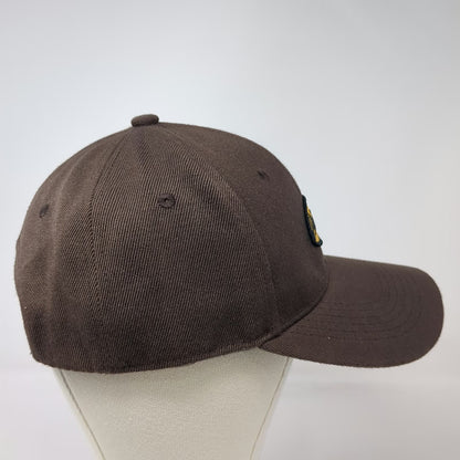 Primitive Snapback Hat Brown One Size Yellow Oval Embroidered Patch Structured