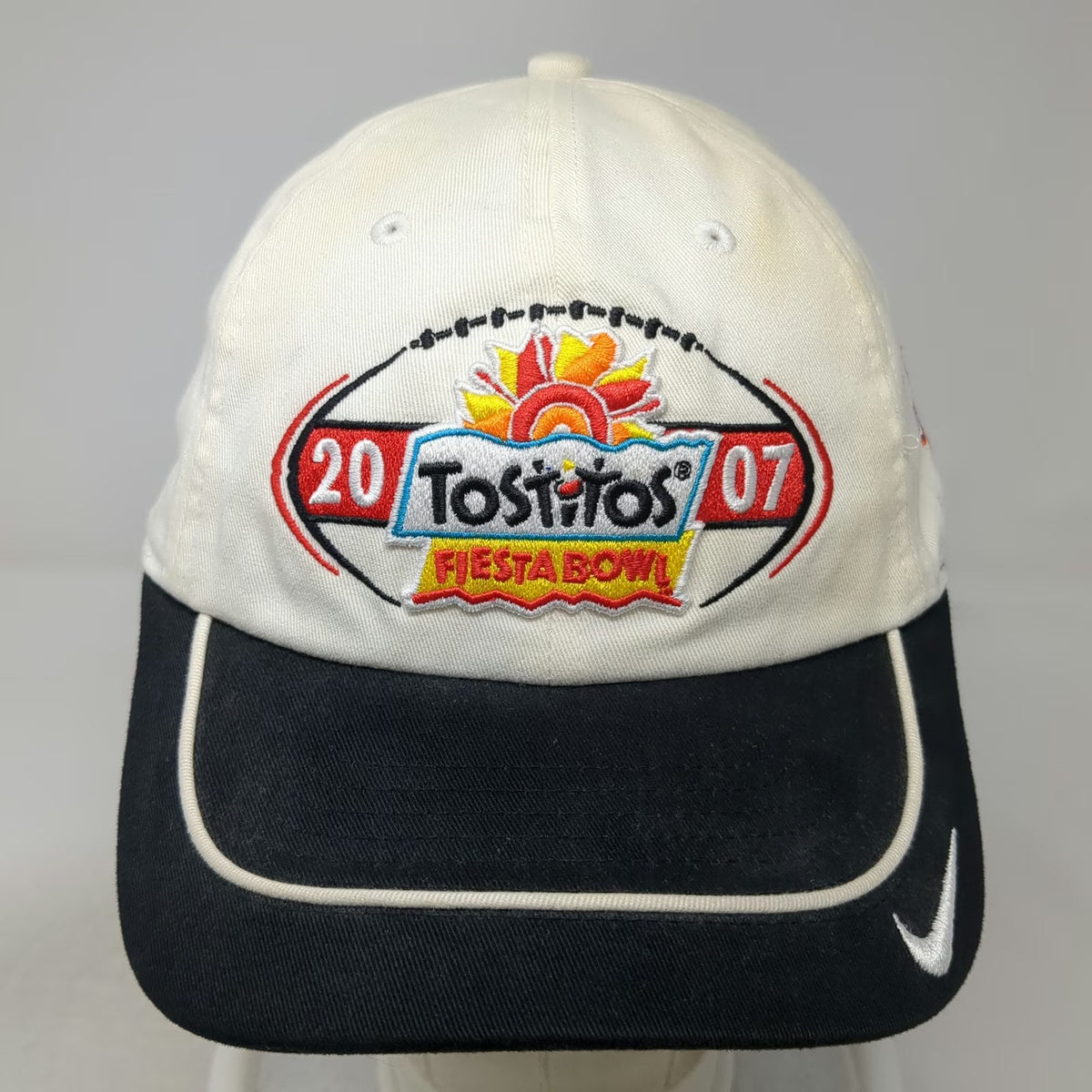 Boise State NCAA Nike White One Size 2007 Fiesta Bowl BCS Strapback Hat Tostitos