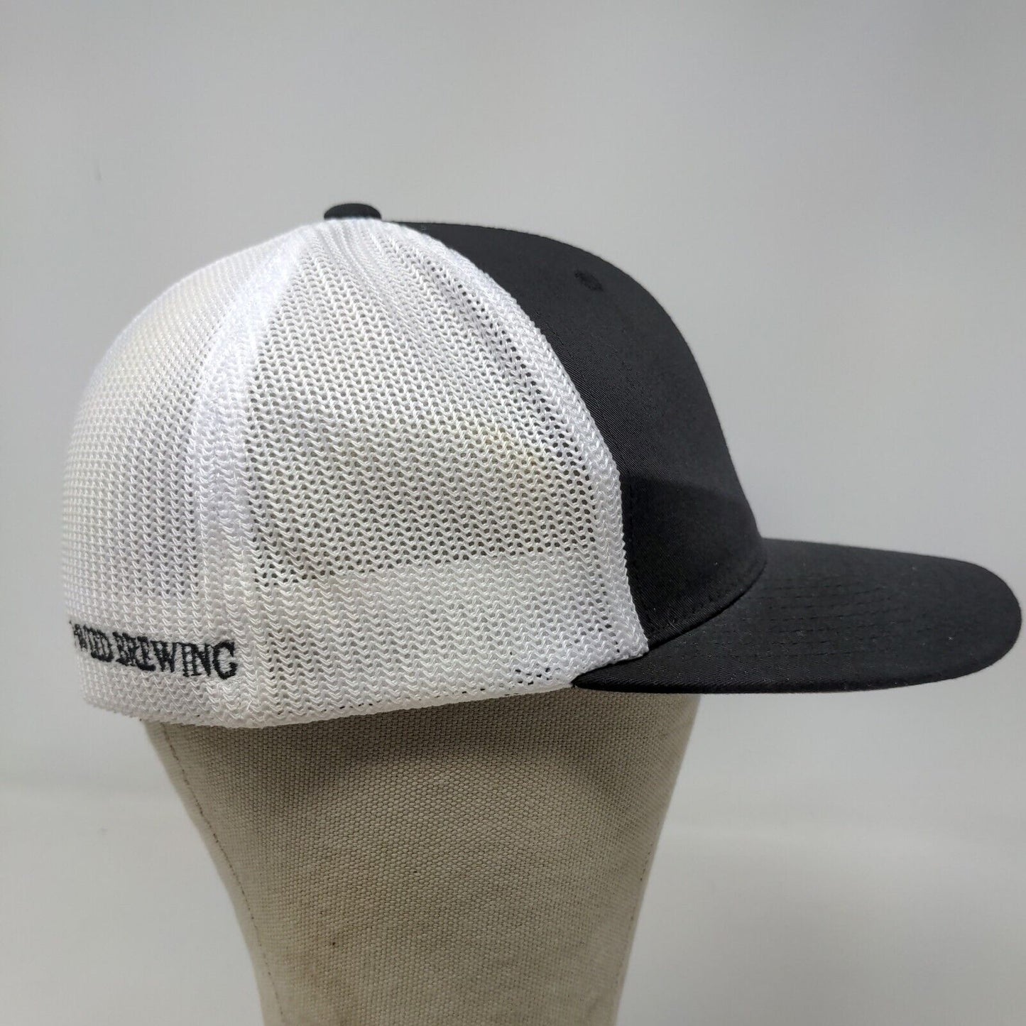 Flexfit Men's Fitted Hat Stretch Black White Embroidered Wicked Weed Brewing