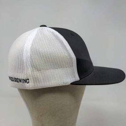 Flexfit Men's Fitted Hat Stretch Black White Embroidered Wicked Weed Brewing