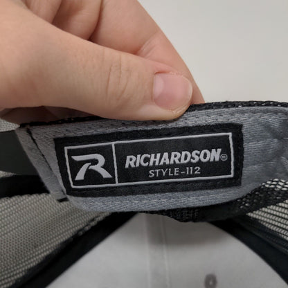 Richardson Snapback Trucker Hat Gray One Size Adjustable Embroidered Mesh Back