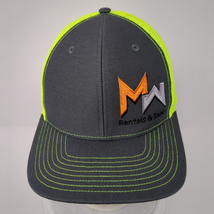 MW Rental & Sales Snapback Trucker Hat Multicolor OS Adjustable Mesh Richardson