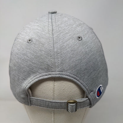 Champion Slideback Hat Gray OSFA Adjustable Solid 6 Panel Vent Holes