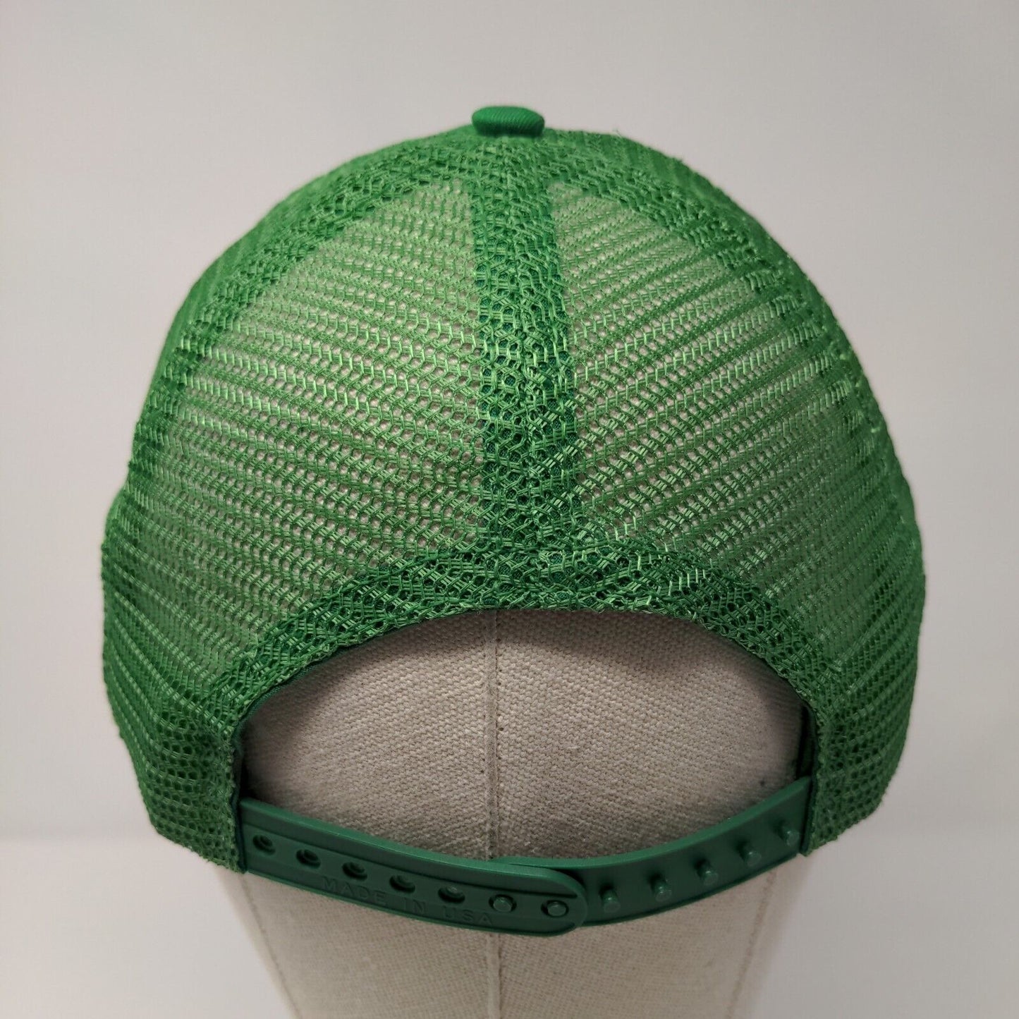 Crown Machinery Snapback Trucker Hat Green OSFA Adjustable Mesh Back