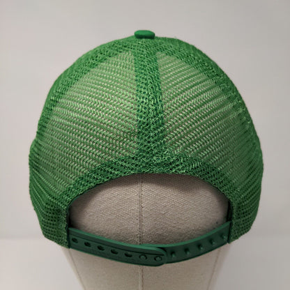 Crown Machinery Snapback Trucker Hat Green OSFA Adjustable Mesh Back