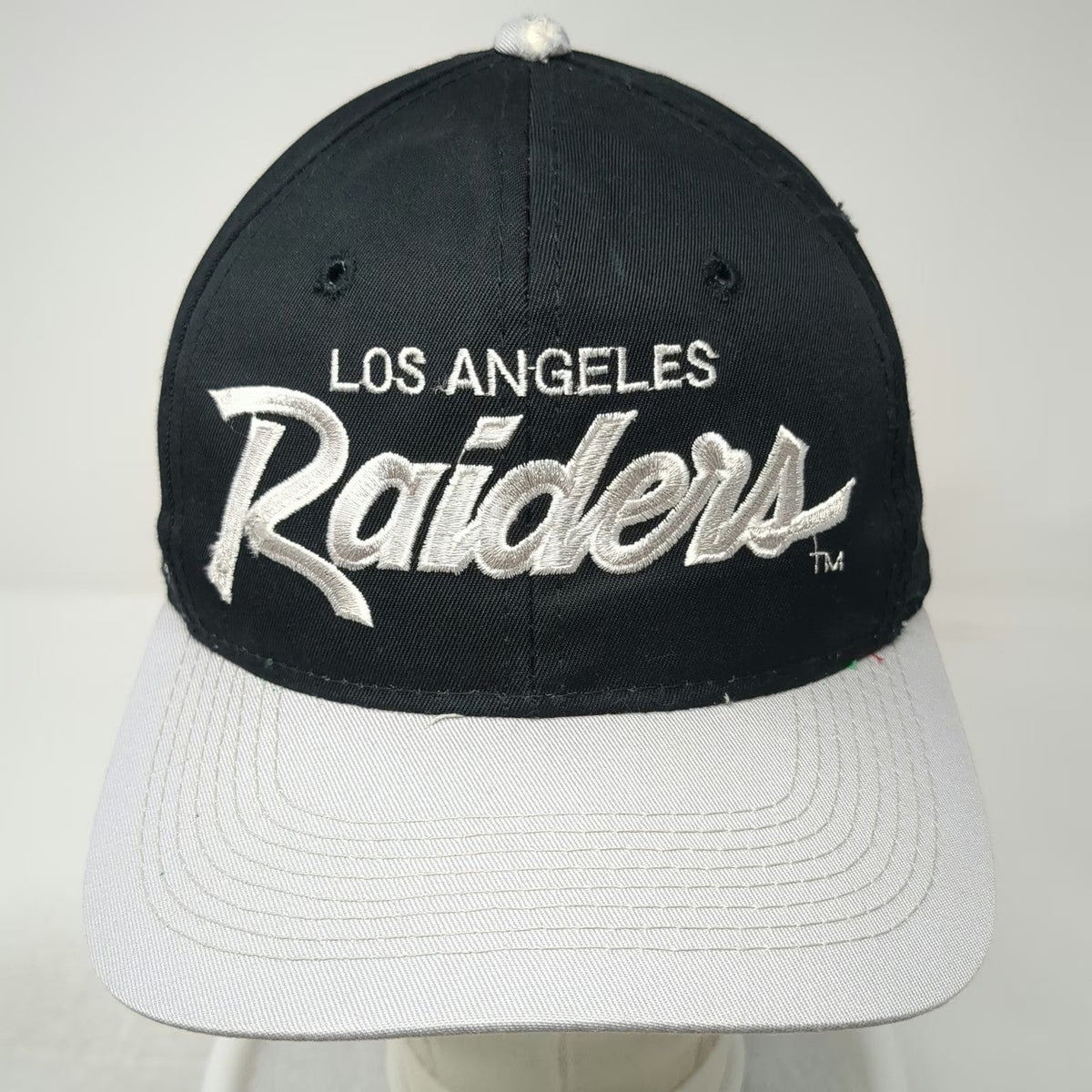 Sports Specialties Los Angeles Raiders NFL Snapback Hat Black OS Green Underbrim