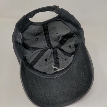 Skeleton Slideback Hat Gray One Size Adjustable Embroidered 6 Panel