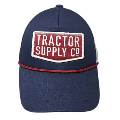 Outdoor Cap Tractor Supply Co Trucker Hat Blue One Size Rope Mesh Patch Snapback
