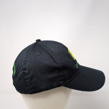 John Deere Strapback Hat Black One Size Solid Nothing Runs Like A Deer