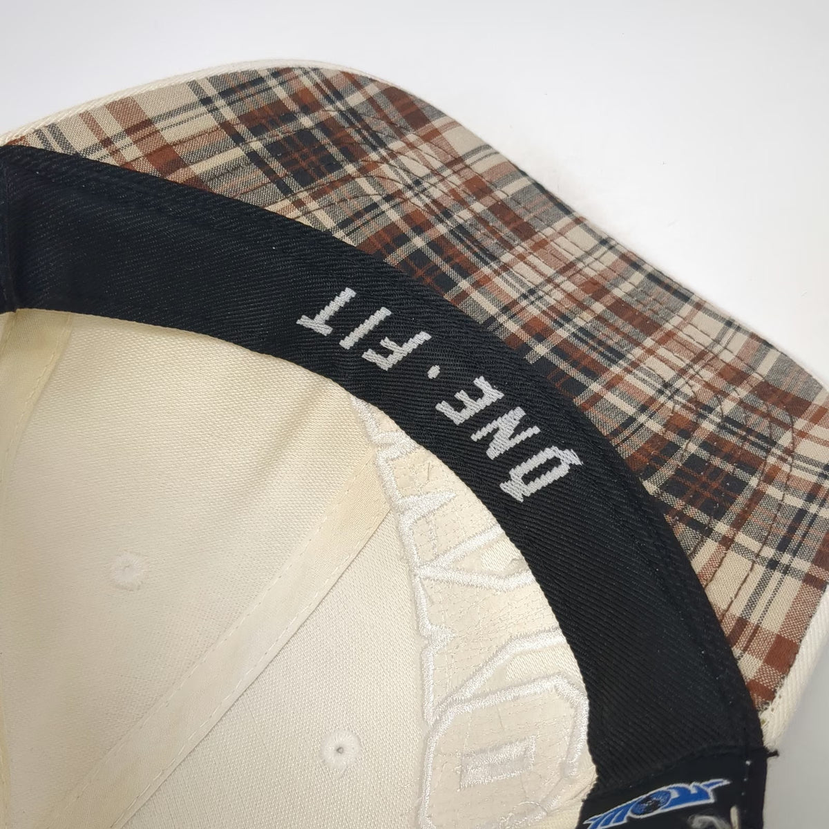 Wyoming Cowboys NCAA Top of the World Cap White One Size WYO Plaid Applique Hat