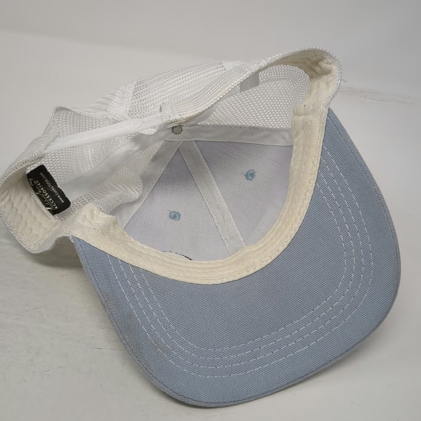 Lucky Fashion Accessories Trucker Hat Blue One Size Orlando Florida Wave Logo