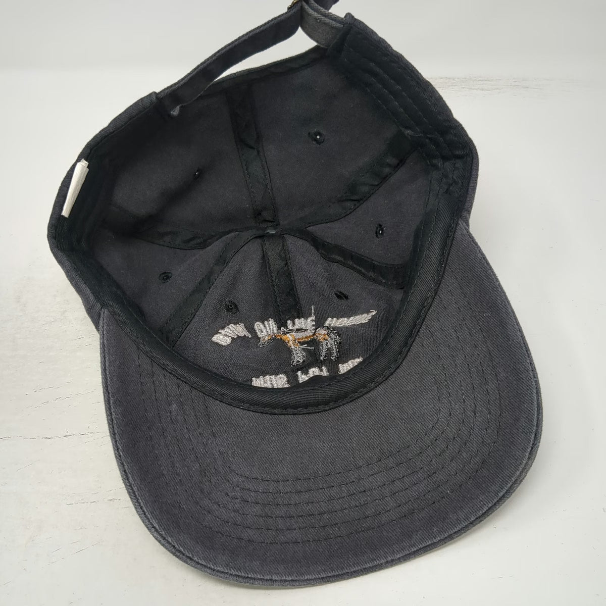 Gray Baseball Cap One Size Back On The Horse Joke Graphic Slideback Novelty Hat
