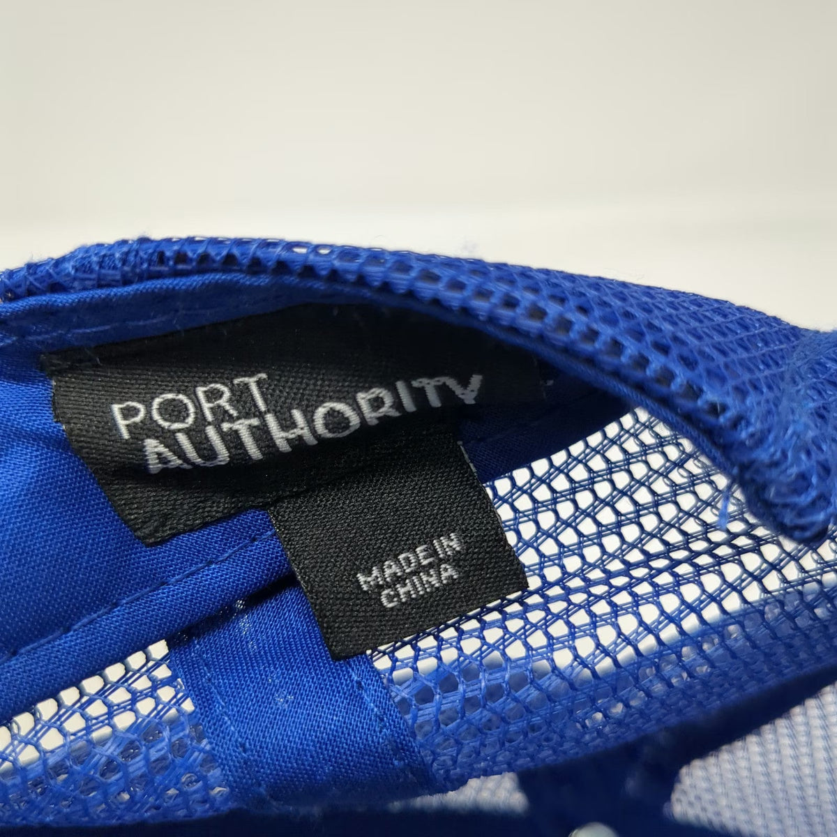 Port Authority Trucker Hat Blue One Size Corona Football Rope Mesh Snapback