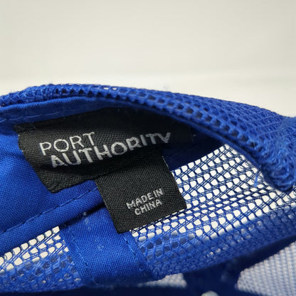 Port Authority Trucker Hat Blue One Size Corona Football Rope Mesh Snapback