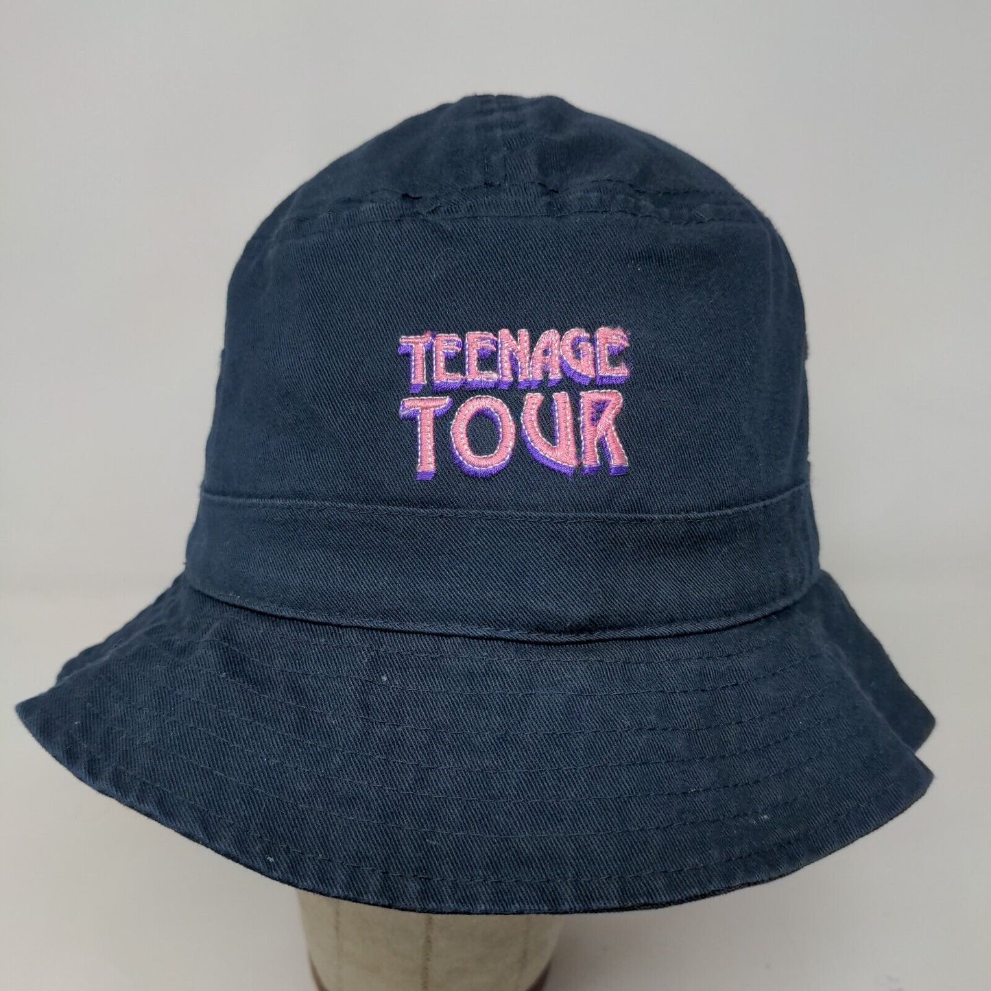 Nautica Men's Bucket Hat Blue Embroidered Spell Out Logo Teenage Tour