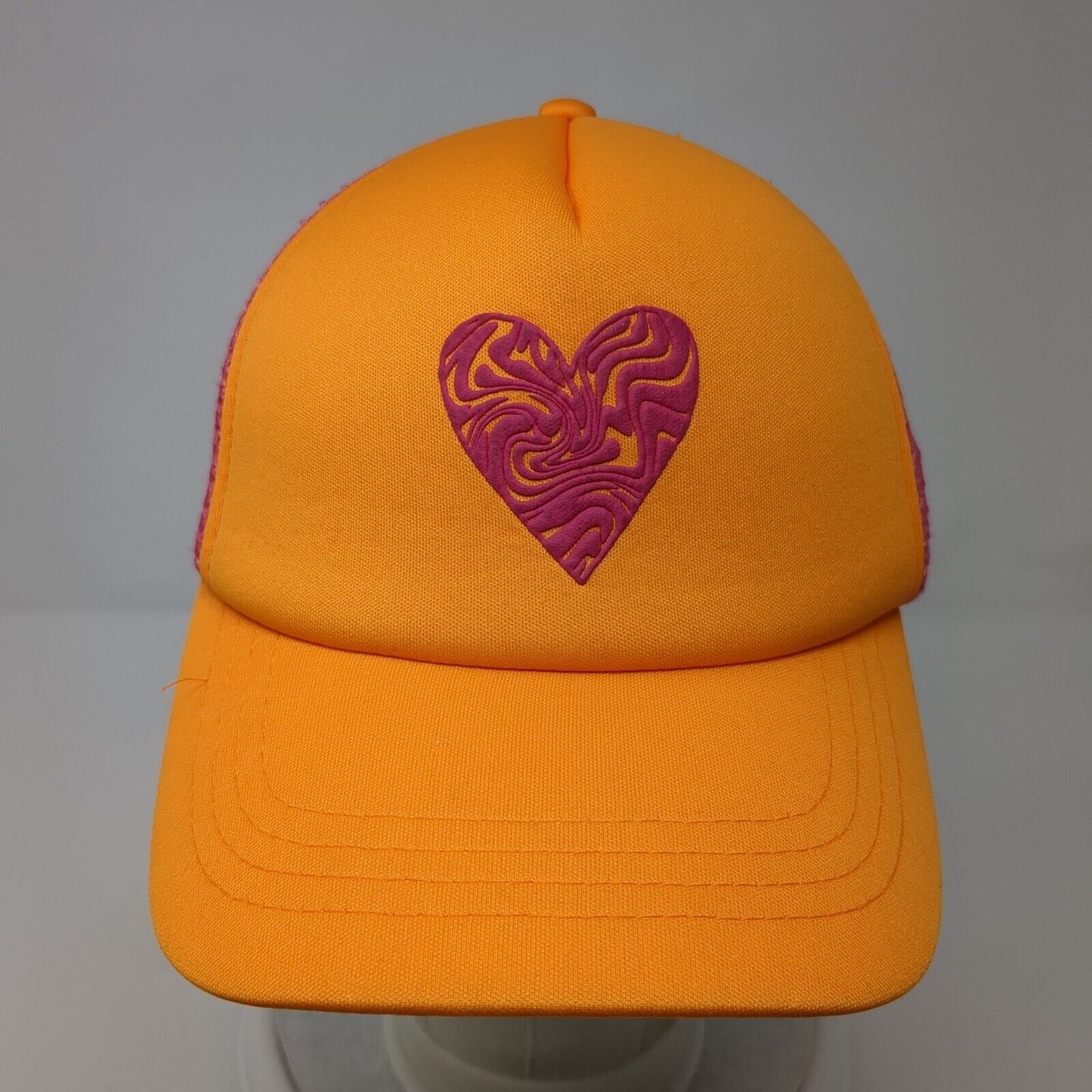 Heart Snapback Mesh Back Trucker Hat Multi One Size Colorblock Rubi