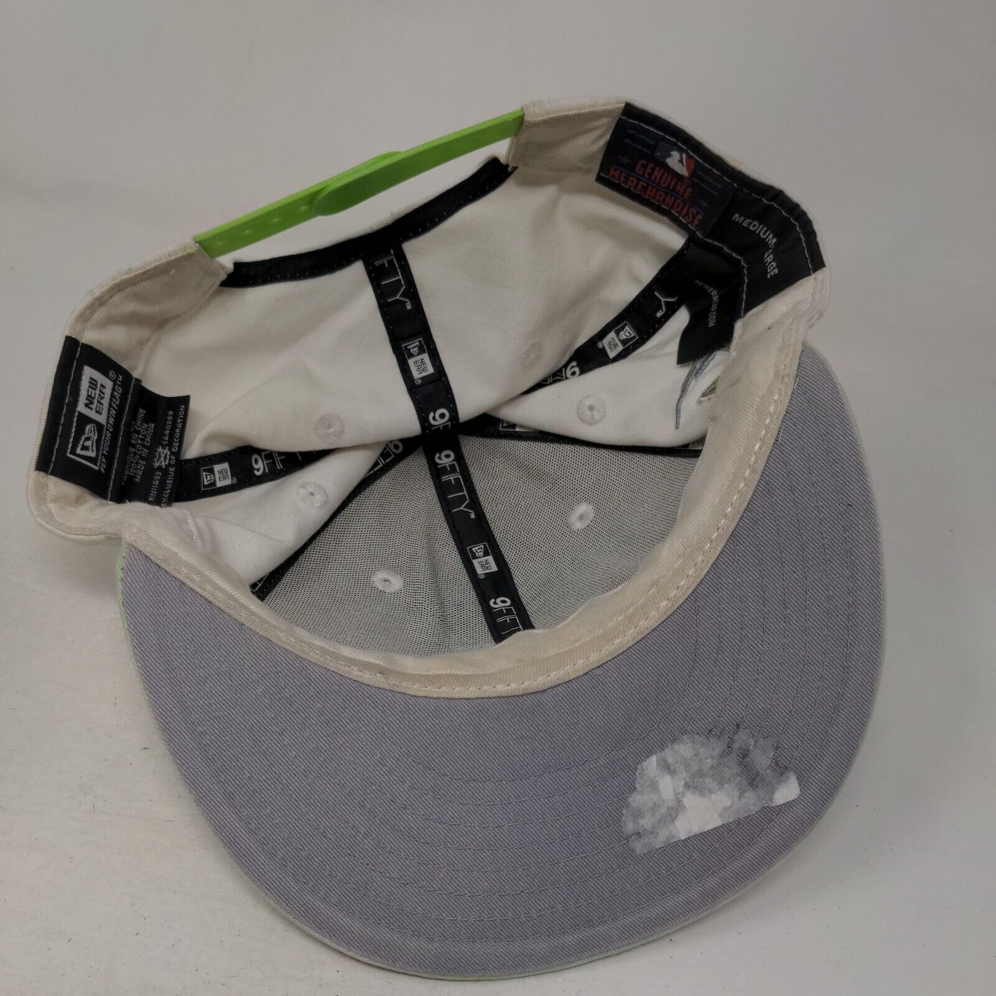 Florida Marlins Snapback Hat White Green New Era 9Fifty Size M/L Embroidered MLB