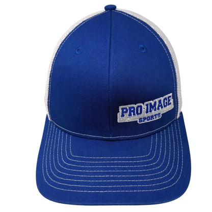 Pro Image Sports Snapback Trucker Hat Blue OS Adjustable Mesh Back Richardson