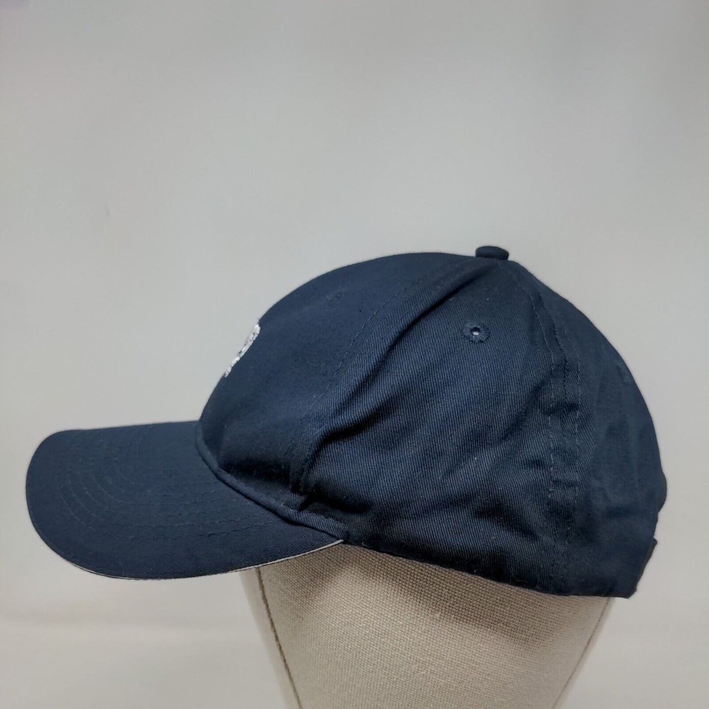 ADP Strapback Hat Blue One Size Adjustable Embroidered 6 Panel Port & Company