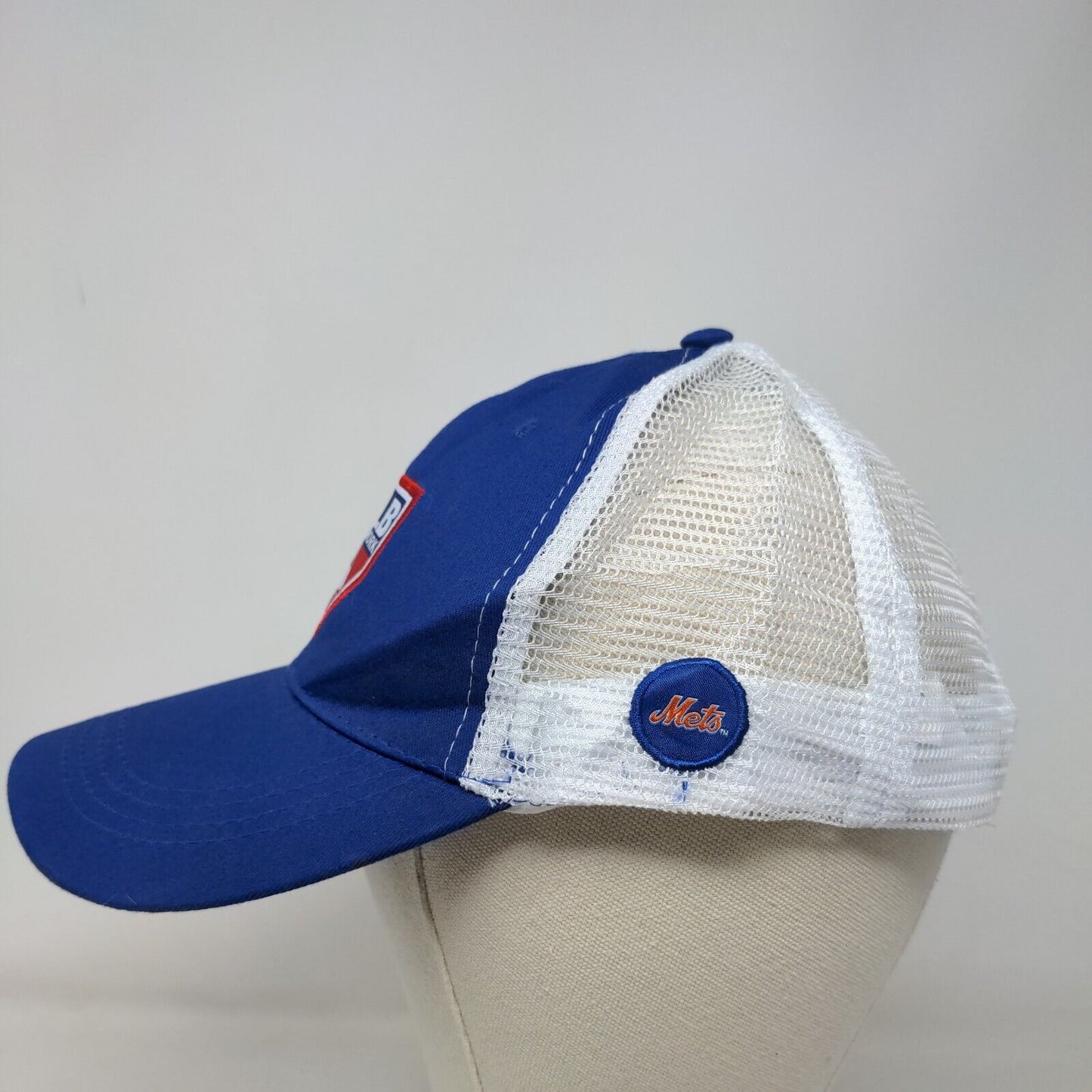 MLB Network Men's Snapback Mesh Back Hat Blue New York Mets Embroidered