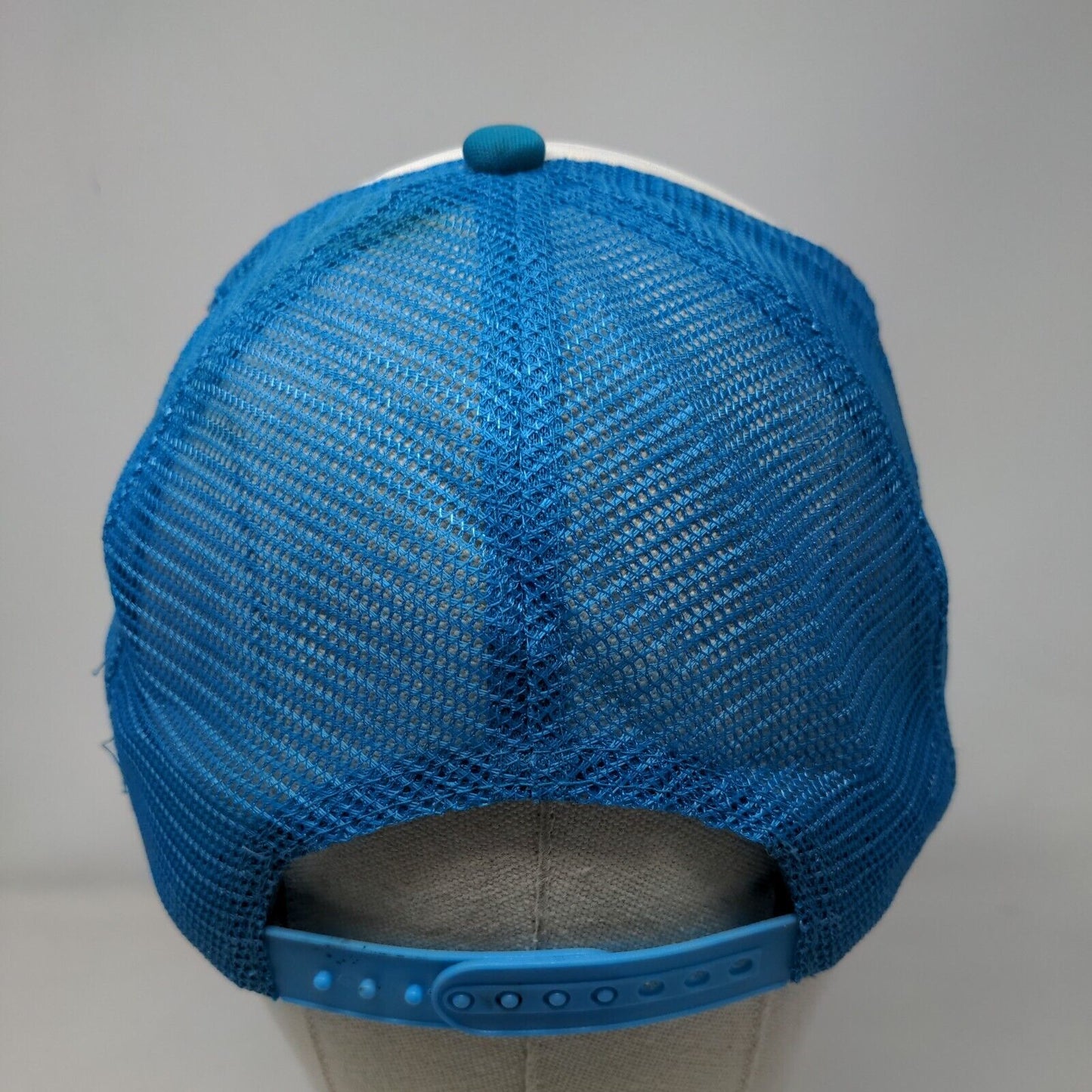 Bride Team Snapback Trucker Hat Blue One Size Adjustable Embroidered Mesh Back