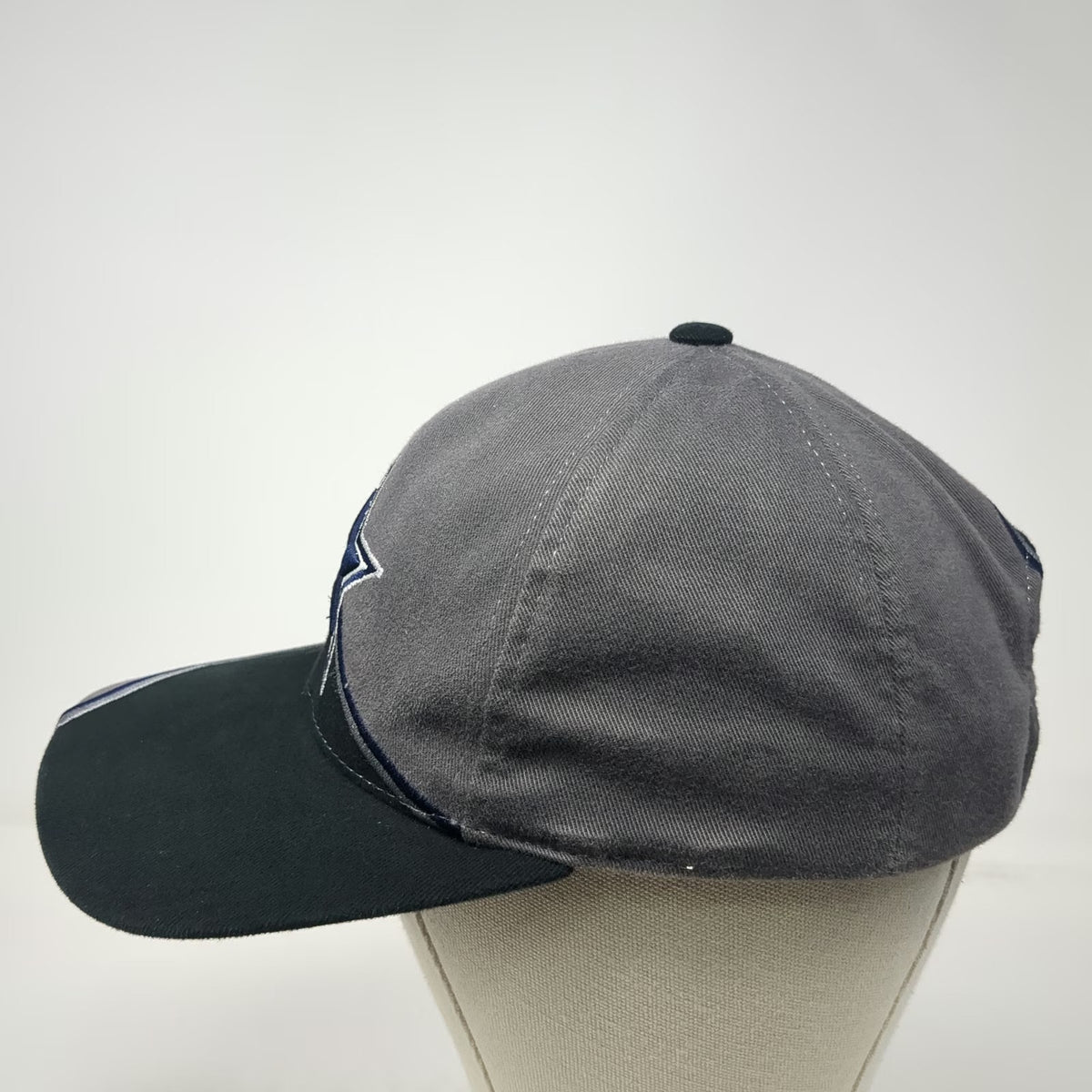 Dallas Cowboys NFL ANNCO Black Gray Blue One Size Strapback Baseball Cap Star