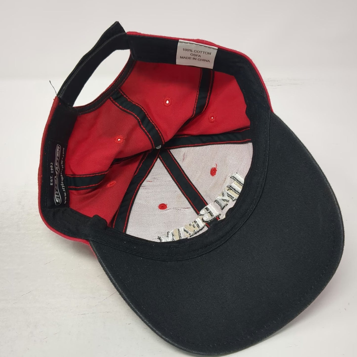 Stylemaster Baseball Cap Red OSFM Jim Beam Racing Robby Gordon Motorsports Hat