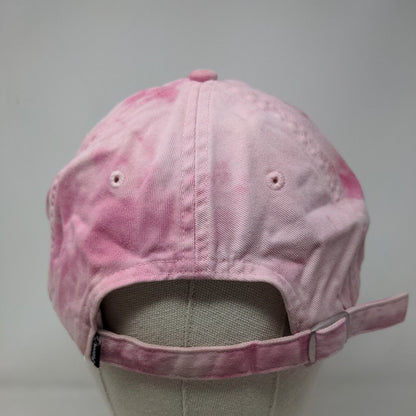 PINK Strapback Hat Pink OS Adjustable Embroidered Tie Dye Victoria's Secret