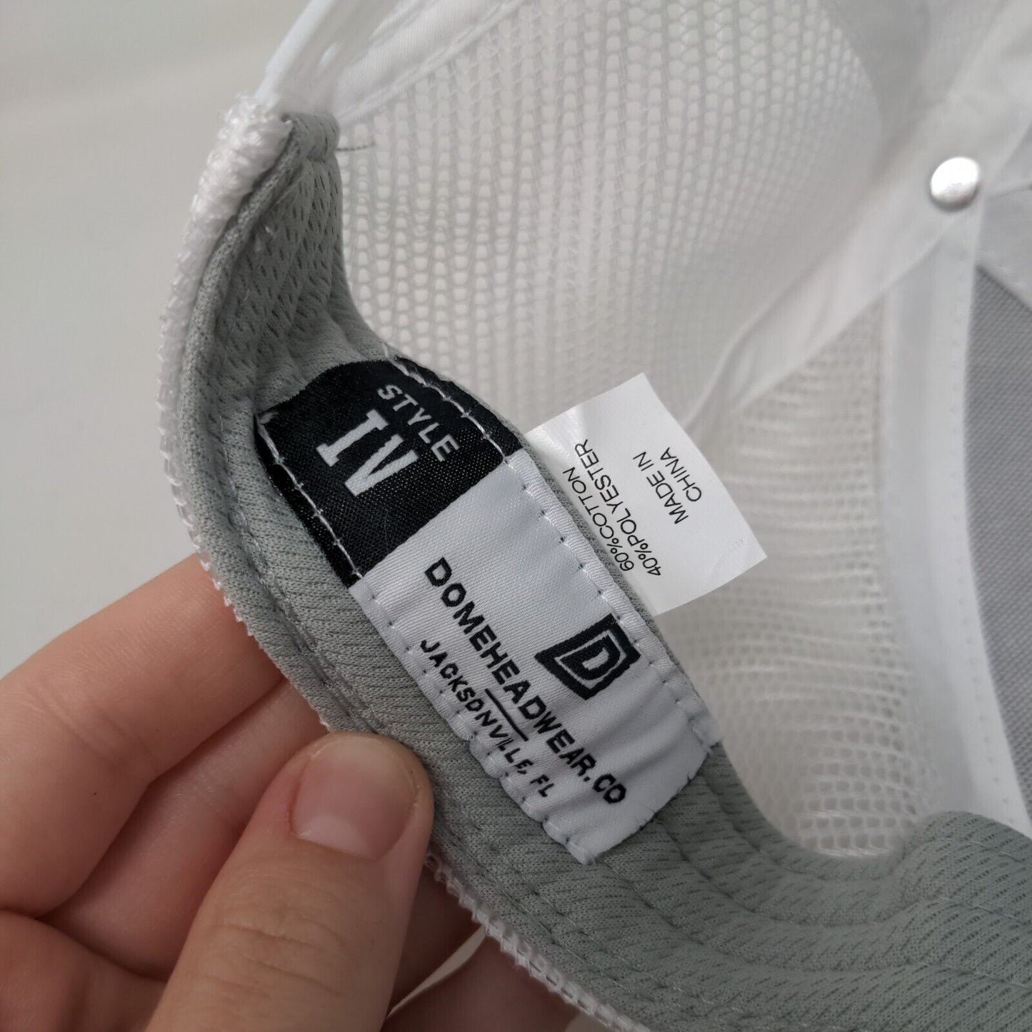LYNX Snapback Trucker Hat Gray One Size Adjustable Mesh Back Dome Headwear Co.