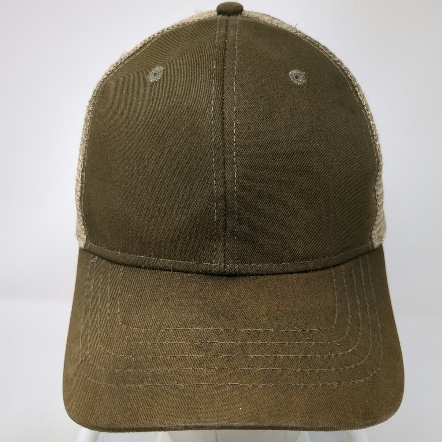 George Trucker Hat Green OSFM Mesh Back Snapback Blank Solid Plain Adjustable