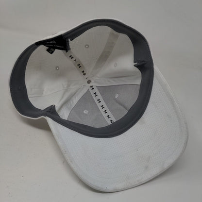 Under Armour Fitted Golf Hat White Medium-Large Embroidered 6 Panel