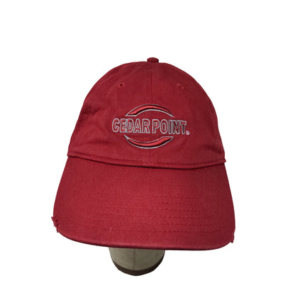 Cedar Point Slideback Hat Embroidered Logo Red Jacobson Cap Adjustable