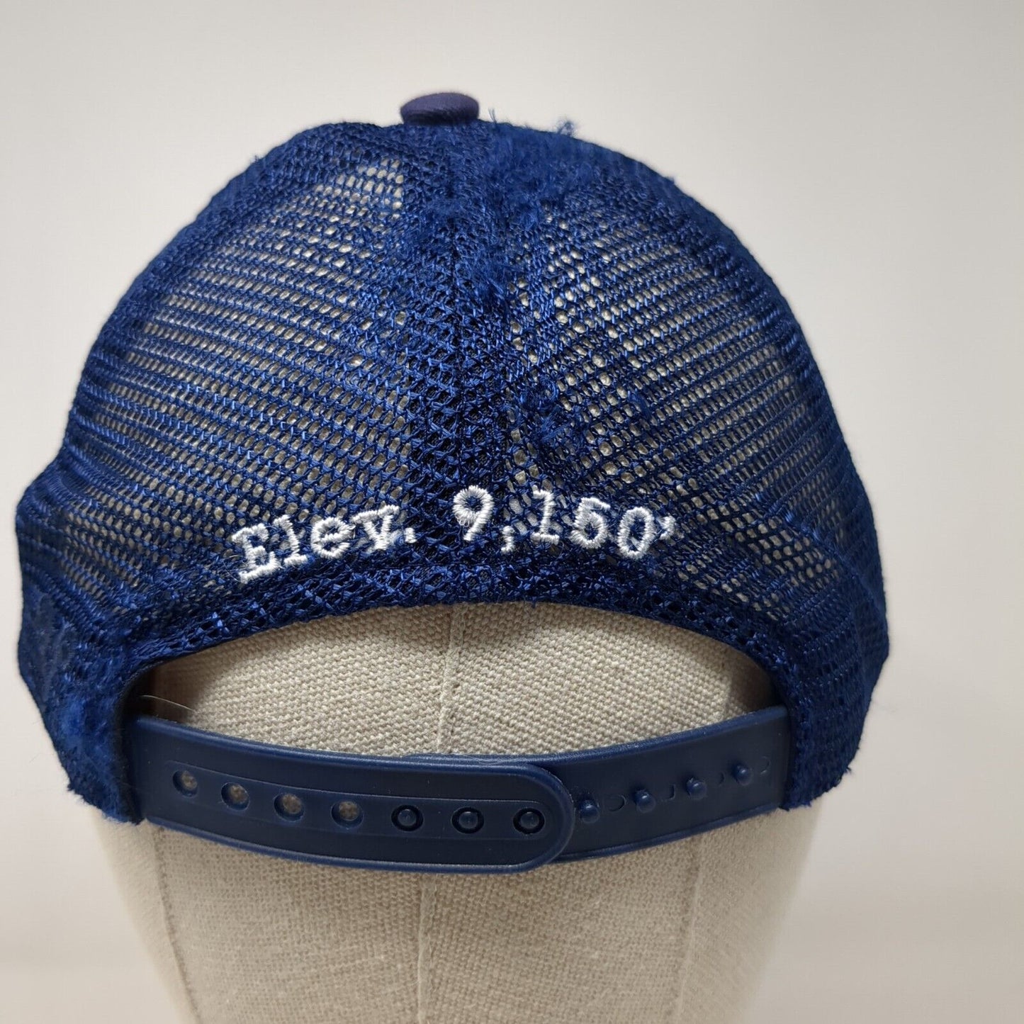 Sun Valley Est. 1936 Youth Snapback Trucker Hat Blue OSFA Adjustable Mesh Back