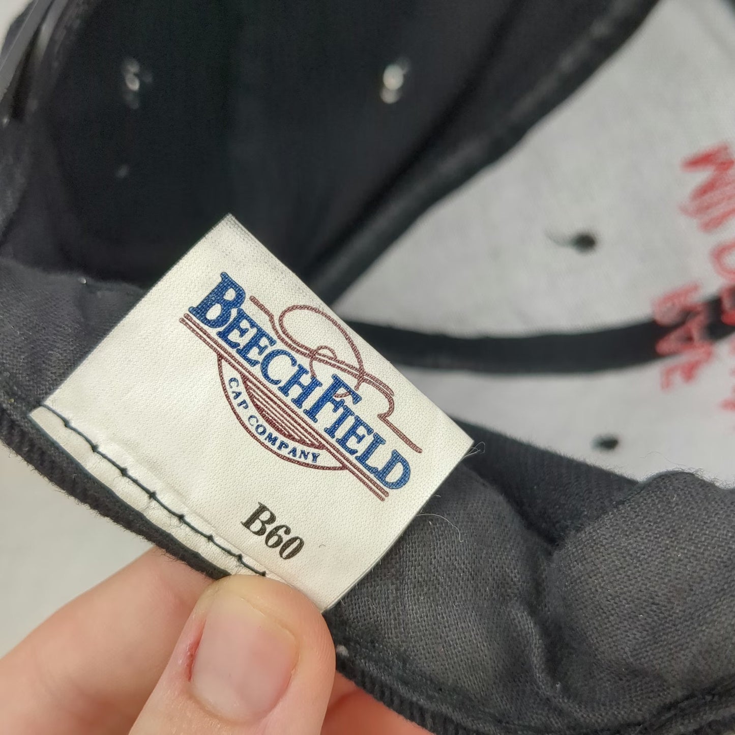 Beechfield Snapback Hat Black One Size RAF Mildenhall 100% Cotton Baseball Cap