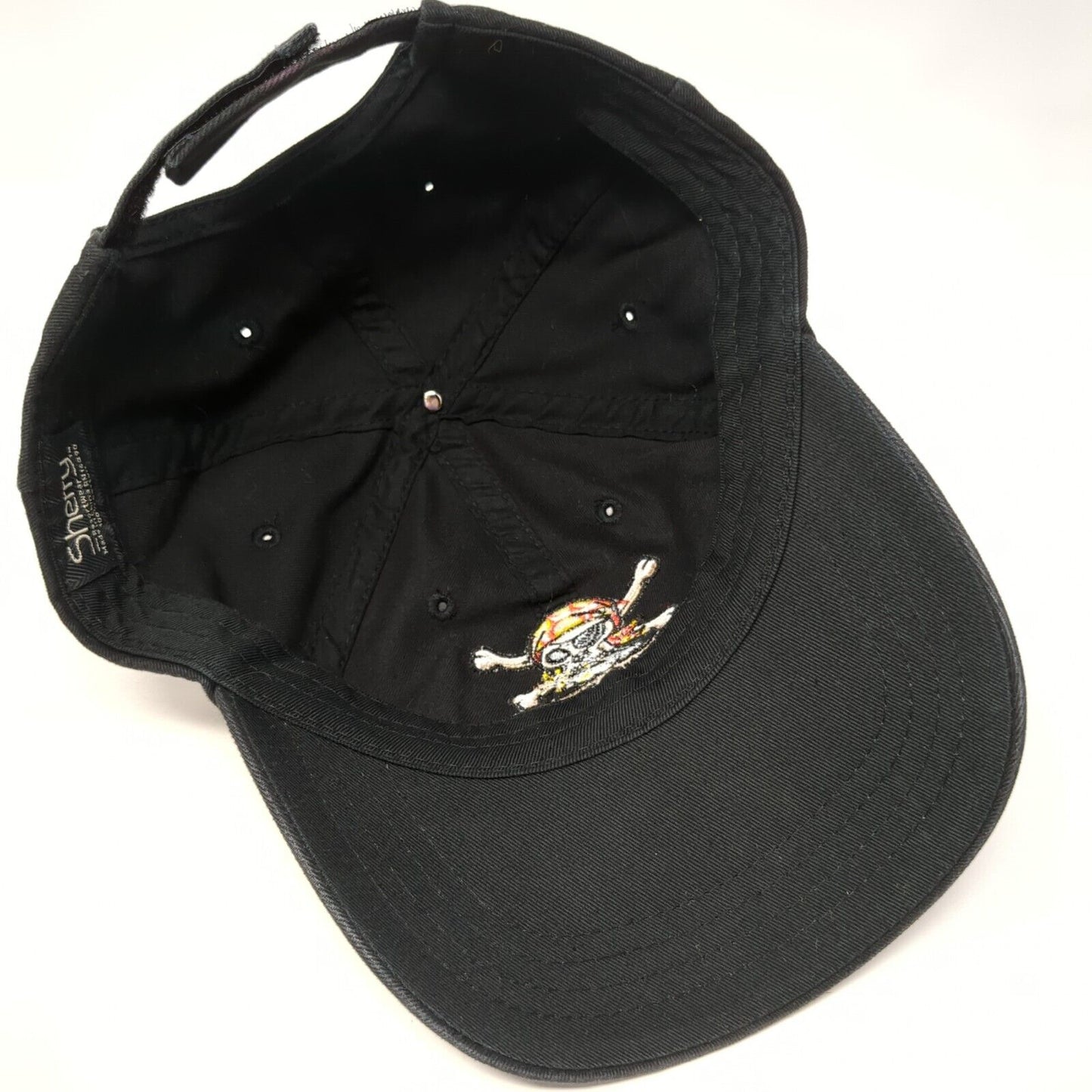 St. Augustine Strapback Hat Black One Size Adjustable Embroidered 6 Panel Sherry