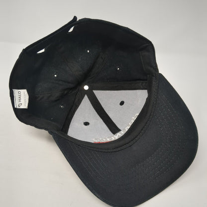 Grainger Strapback Hat Black One Size Adjustable Embroidered 6 Panel Halo
