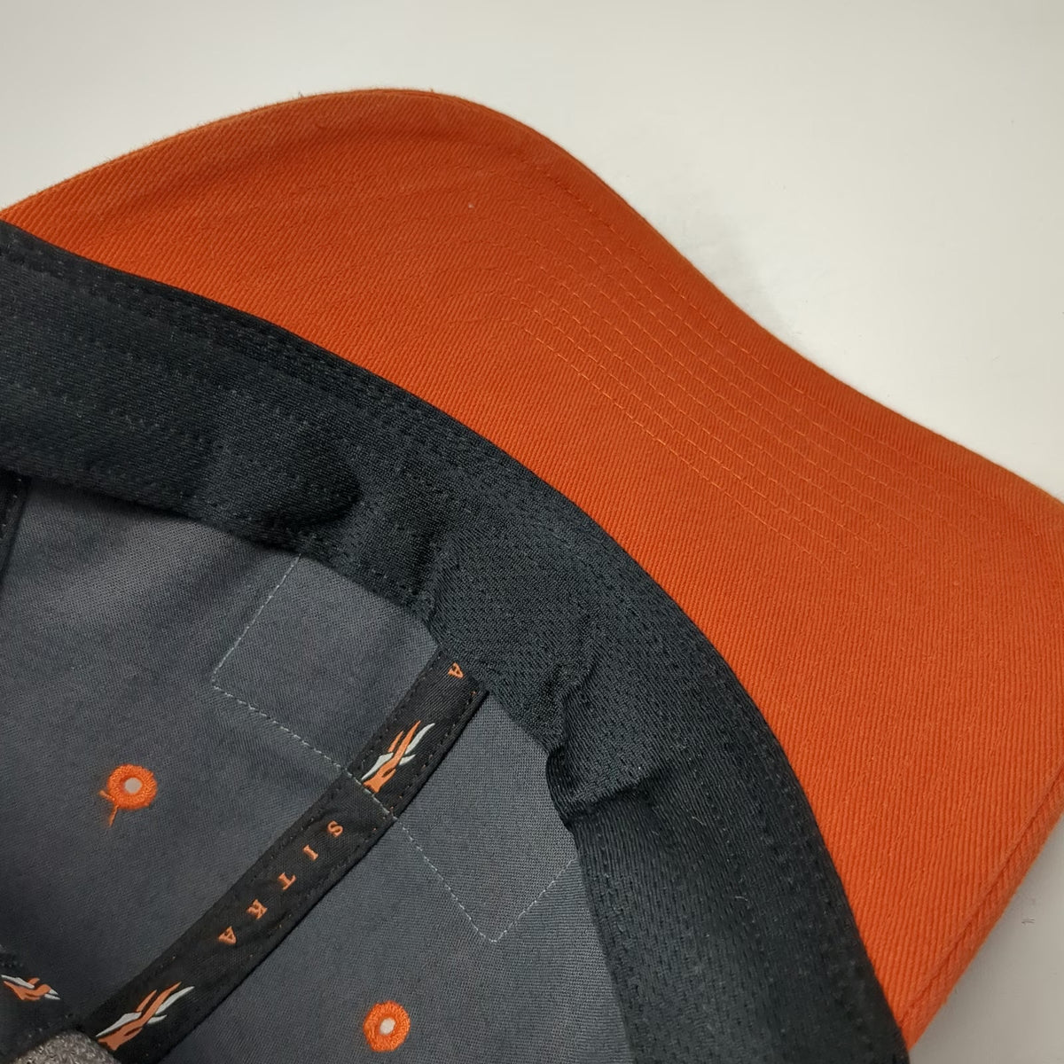 SITKA Trucker Hat Orange One Size Mesh Back Snapback Logo Patch Hunting Gear