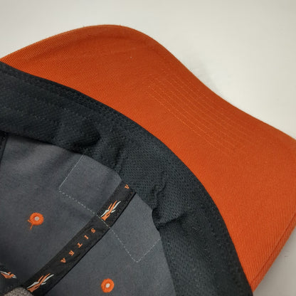 SITKA Trucker Hat Orange One Size Mesh Back Snapback Logo Patch Hunting Gear
