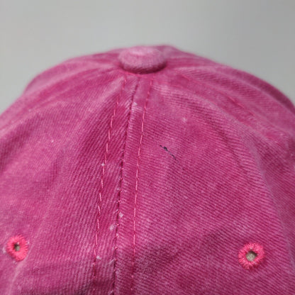 NOLA New Orleans Adult Strapback Hat Pink OS Adjustable Embroidered 6 Panel