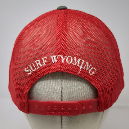 Richardson Trucker Hat Gray Red One Size Rendezvous River Sports Surf Wyoming