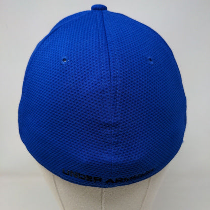 Under Armour Fitted Hat Blue L/XL Breathable Embroidered Vented Holes 6 Panel