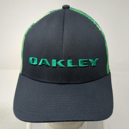 Oakley Trucker Hat Black Green White OSFM Camo Mesh Snapback Embroidered Logo