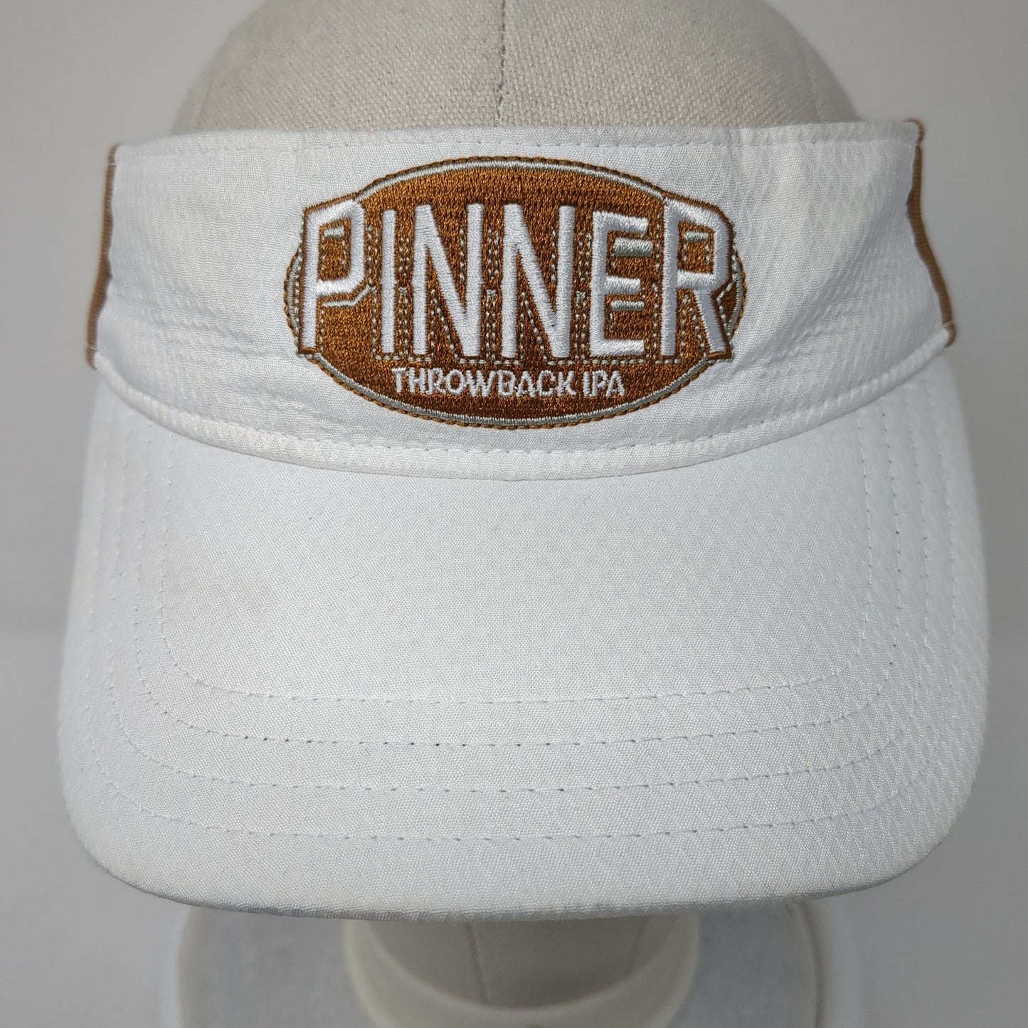 Pinner Throwback Ipa Sun Visor Hat White OS Adjustable Embroidered Fahrenheit