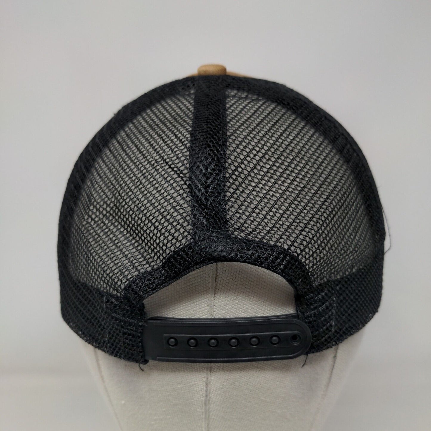 NRA Golden Eagles Snapback Mesh Back Trucker Hat Tan One Size Colorblock