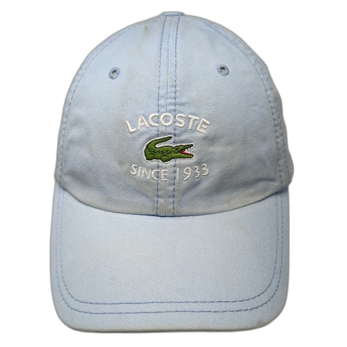 Lacoste Baseball Cap Blue One Size Adjustable Embroidered Cotton Logo Strap Hat