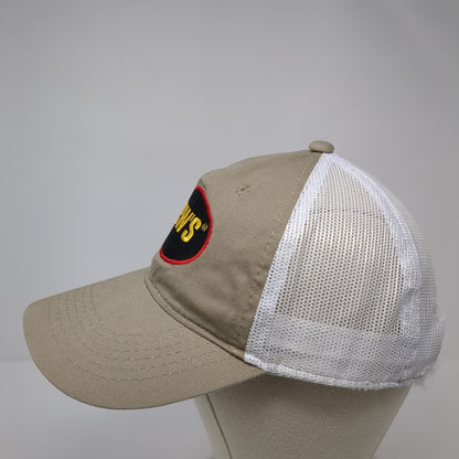 Lew's Strapback Mesh Back Trucker Hat Brown One Size Outdoor Cap 6 Panel