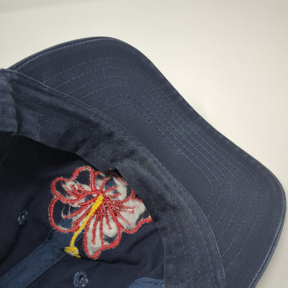 Hibiscus Maui Strapback Hat Blue One Size Adjustable Sgt. Leisure Hawaii