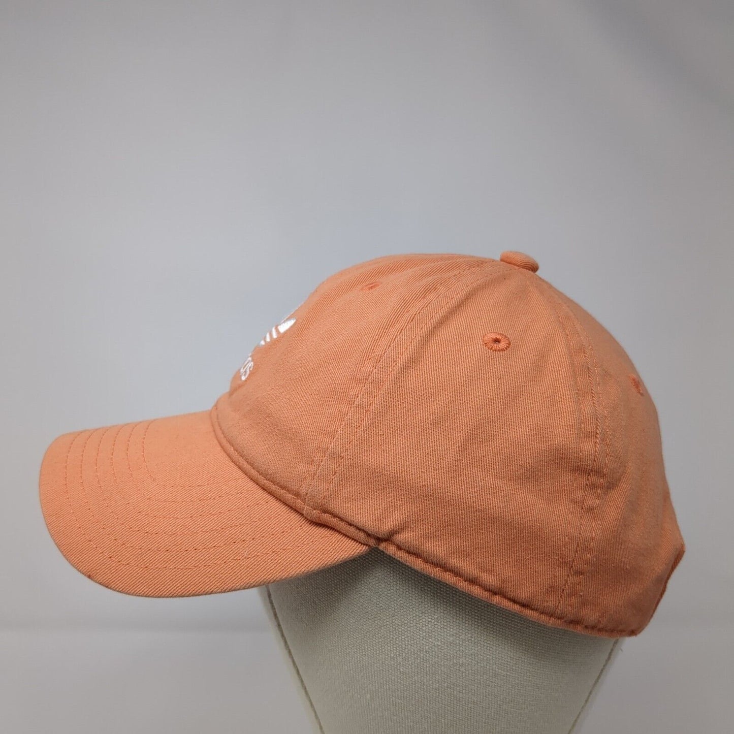 Adidas Slideback Hat Orange One Size Adjustable Embroidered 6 Panel Cotton